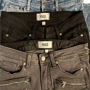 Stylish PAIGE & AGOLDE skinny jeans 🖤